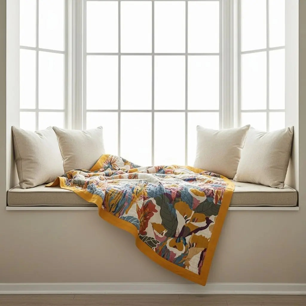 Iris Bloom Multi-layer Cotton Gauze Quilt