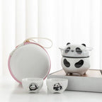 Panda Ceramic Travel Tea Set with Cups