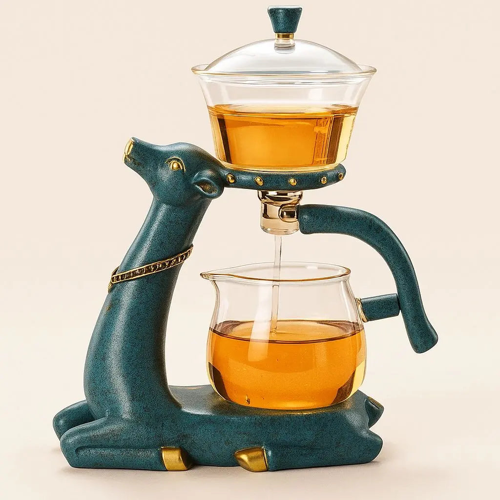 Elaphos Deer Glass Teapot – Heat-Resistant Borosilicate Infuser Set