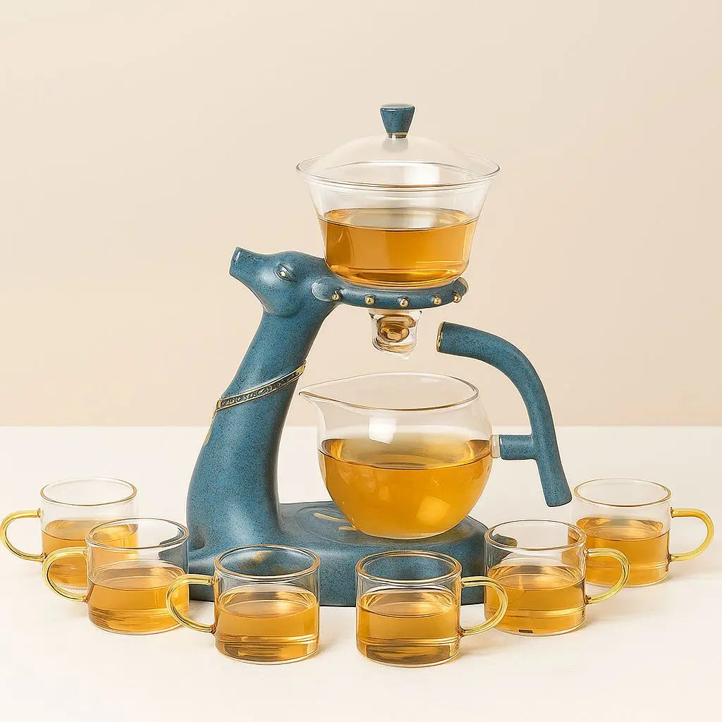 Elaphos Deer Glass Teapot – Heat-Resistant Borosilicate Infuser Set