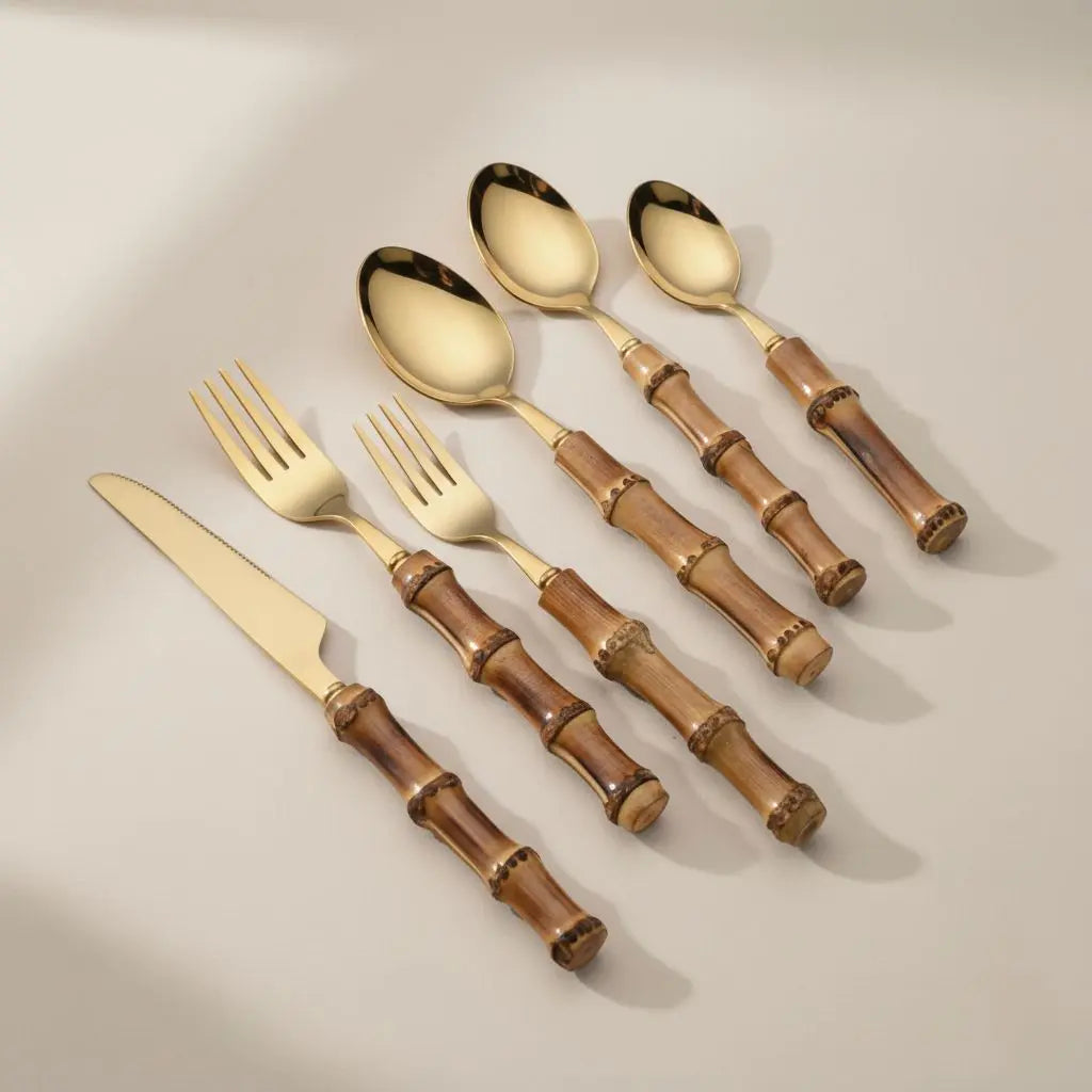 Isabella Bamboo Handle Cutlery Set