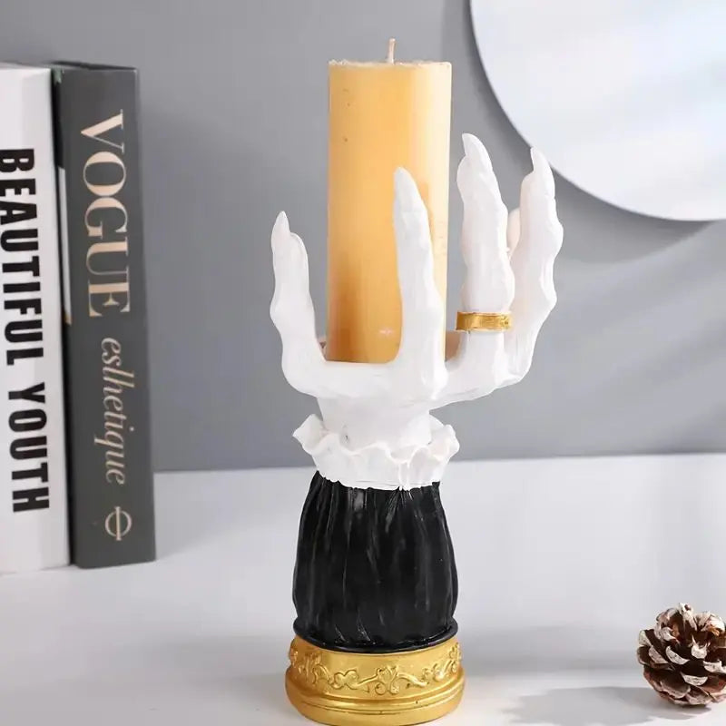 Salem Witch Hand Candle Holder