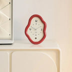 Wavy Wooden Table Clock