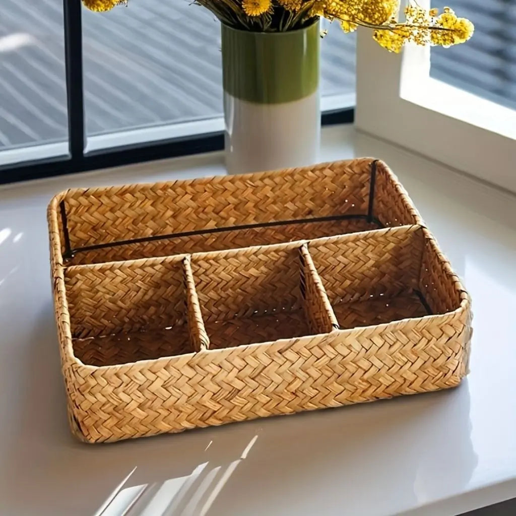 Willow Woven Organizer Basket