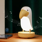 Kane Tranquil Wooden Bird Lamp With Speaker
