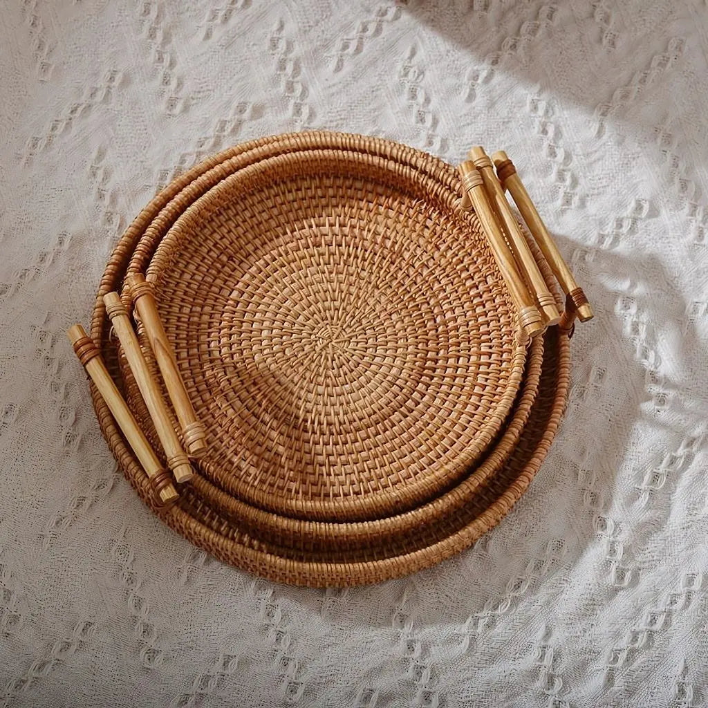 Elora Rattan Woven Handcrafted Storage Tray