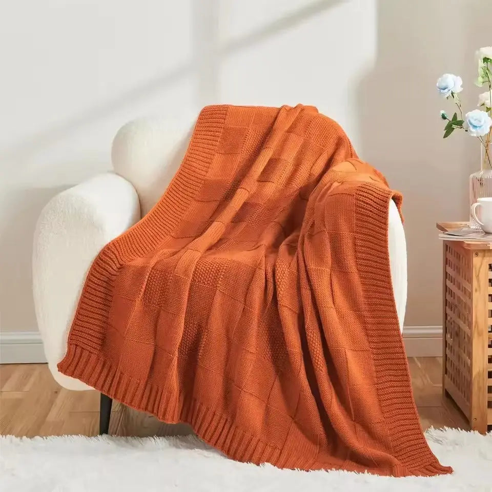 Wyrm Blocks Knitted Quilt