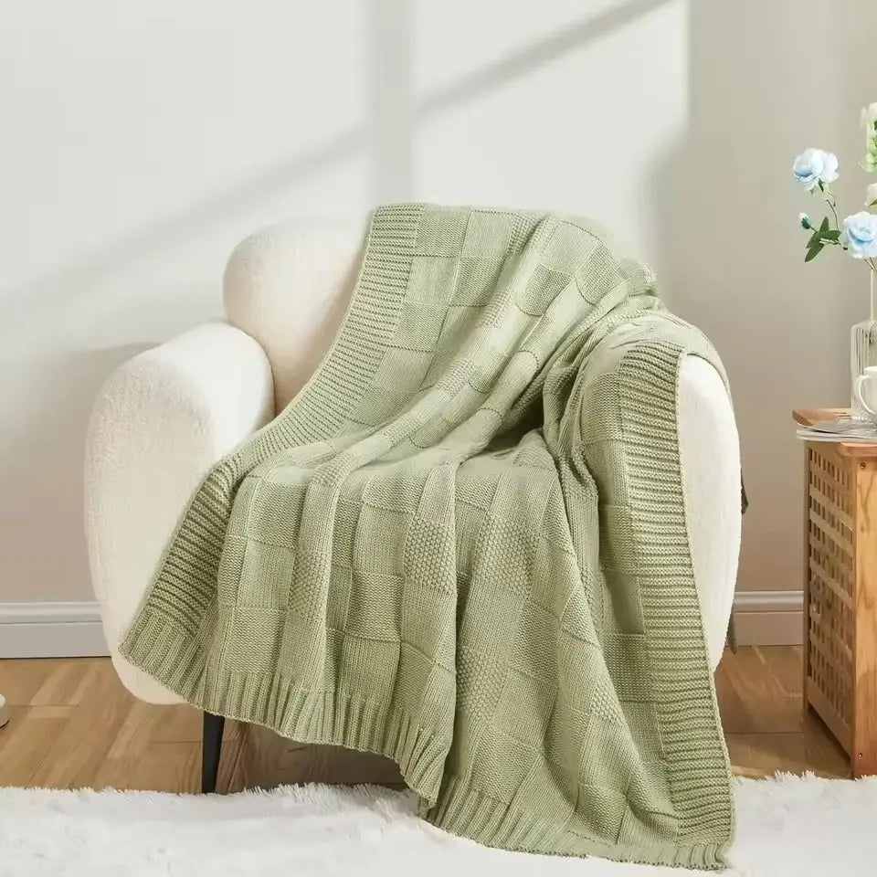 Wyrm Blocks Knitted Quilt