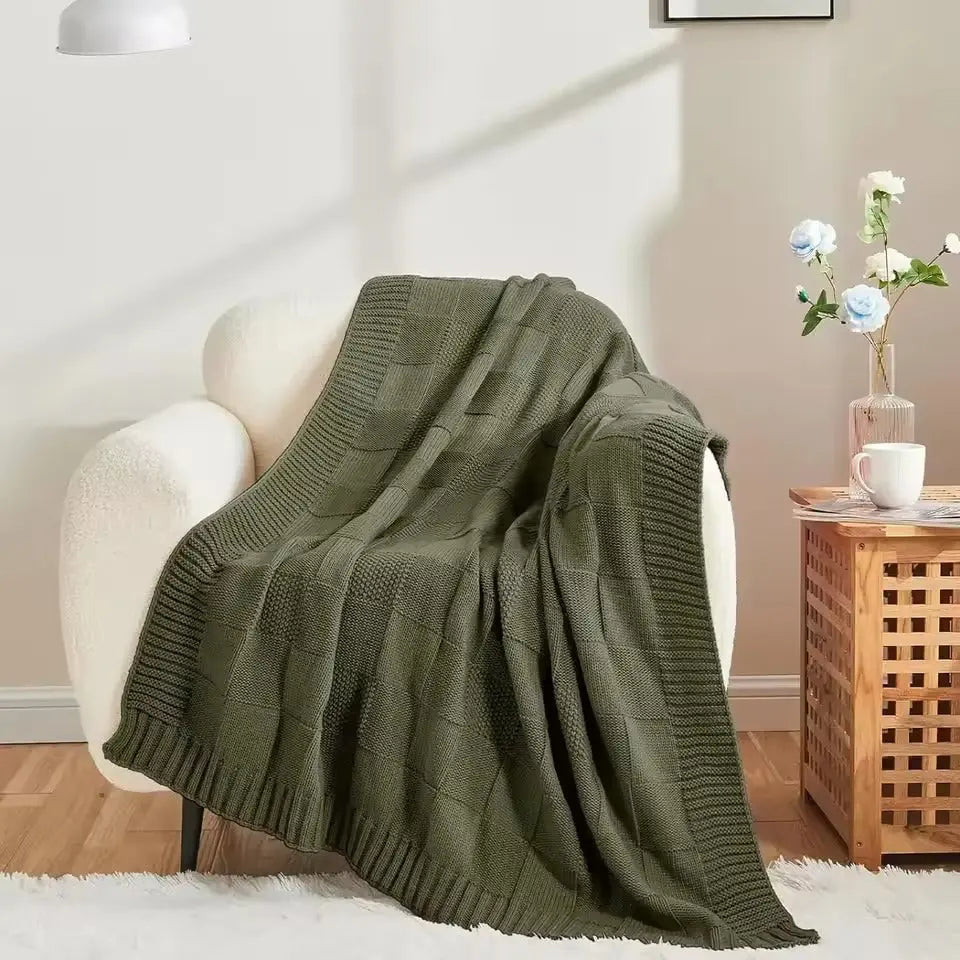 Wyrm Blocks Knitted Quilt