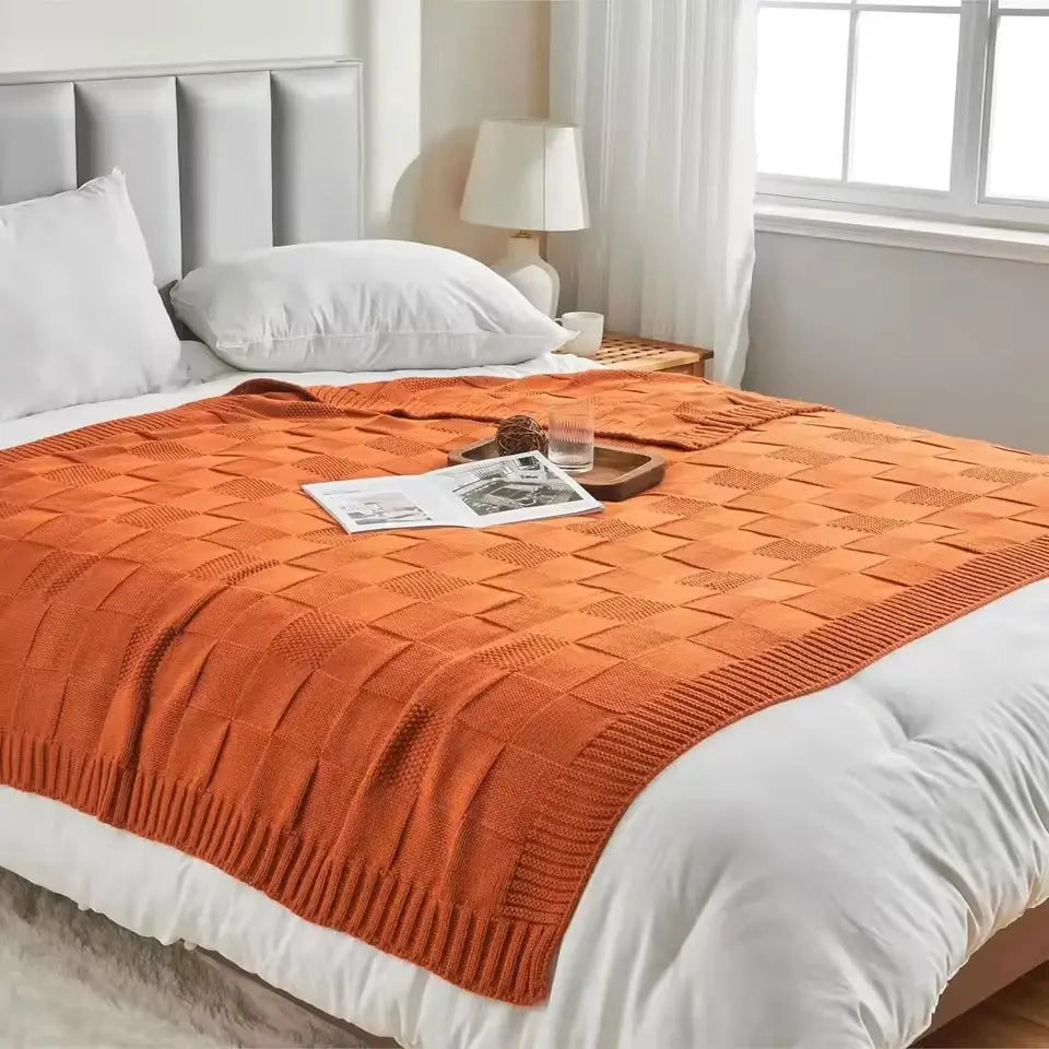 Wyrm Blocks Knitted Quilt