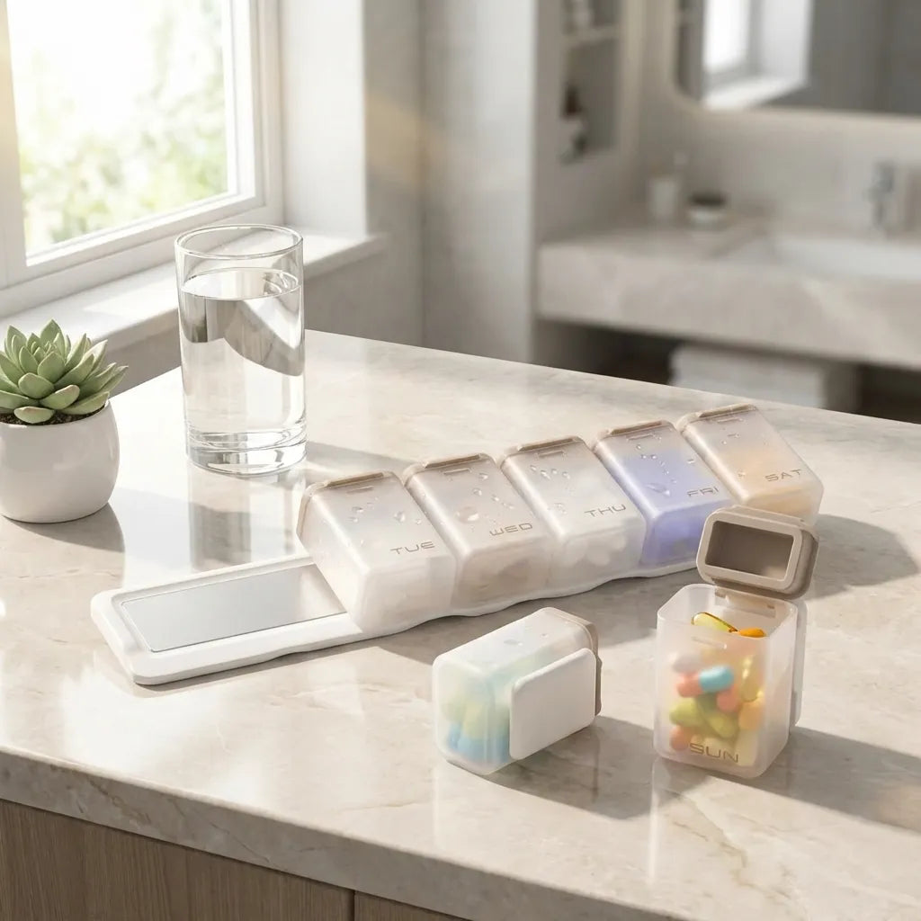 Aethel Magnetic Weekly Pill Organizer