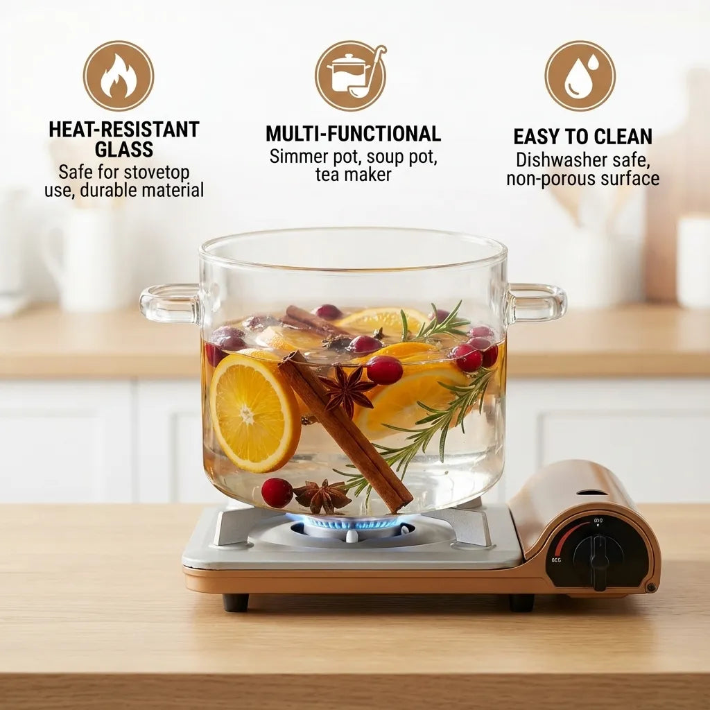 Miles Glass Cooking Pot – Borosilicate Simmer Pot
