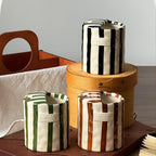 Retro Striped Ceramic Mug