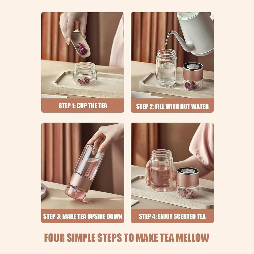 Calmora Dual-Layer Tea Infuser Bottle