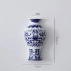 Ceramic Blue & White Wall Vase